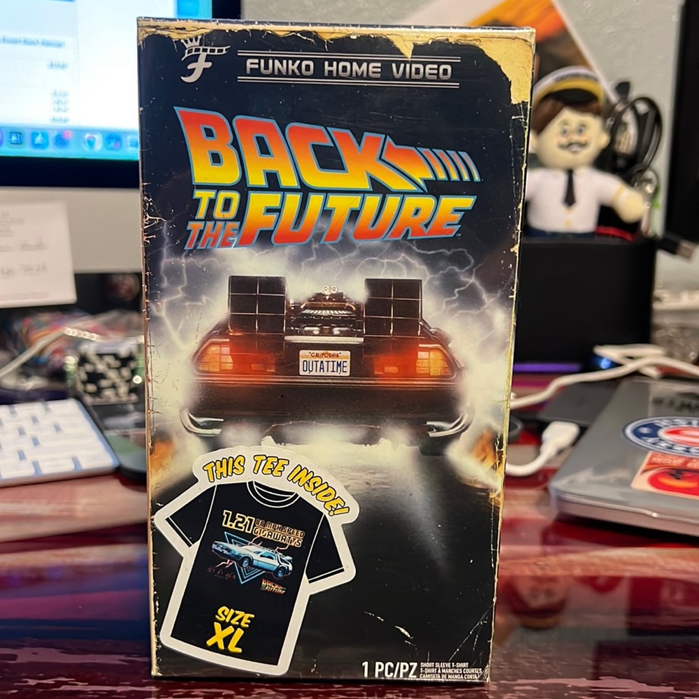 Back to the Future Men’s Shirt Funko VHS Boxed Target Exclusive Size XL